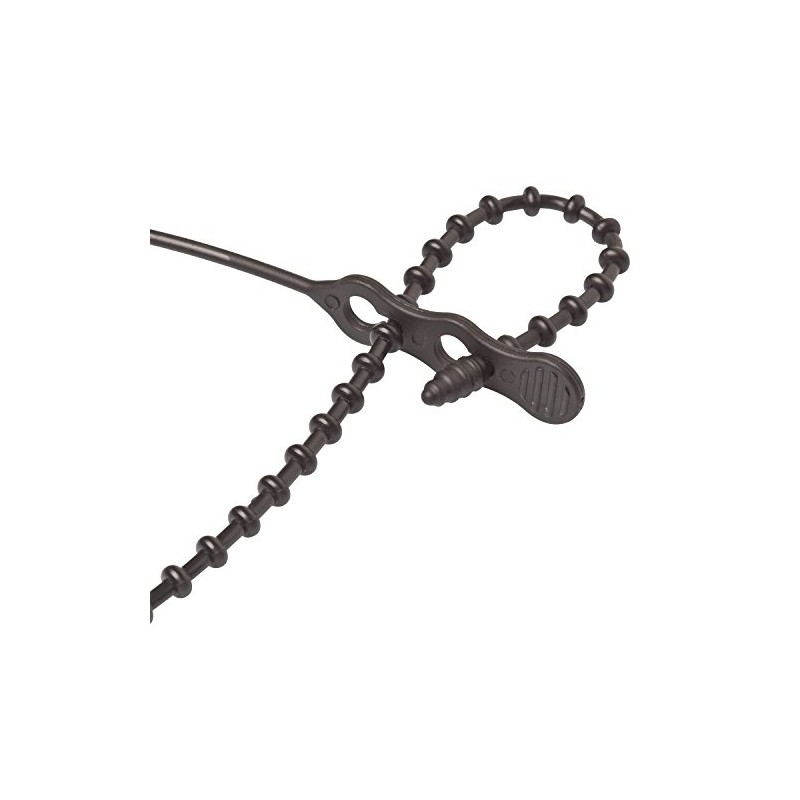 Gardner Bender 45-24BEADBK Beaded Cable Tie Wrap, 24 inch, 140