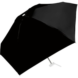 Parasol Unisex Folding Umbrella, Hand Opening, For Both Sunny and Rainy Weather, UV Compact, Foldable, Black, UV Protection, UPF50, Heat Shield, Light Shade, 19.7 inches (50 cm)