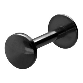 PIERCINGLINE Titanium Labret Stud Internal Thread Flat Disc Piercing Lip Nose Ear Choice of Colours and Sizes, Titanium