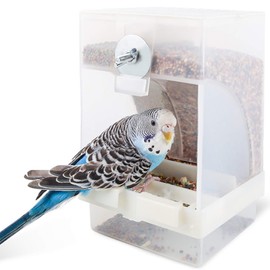 Transparent Bird Feeder Automatic Bird Feeder - Bird Feeding Station, Can Be Hung, 16 x 10 x 9.5 cm, Large Capacity, Can Provide 15 Days Storage