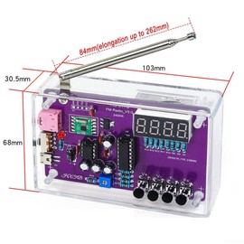 FM Radio Kit Soldering Practice Kits DIY Electronics Soldering Kit Radio Module Receiver Kit 87-108MHz (Without Case)