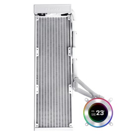 Lian Li Hydroshift II 360 Liquid CPU Cooler - Flexible Slide-Tube Clamp Coolant Pathway - 2.1” IPS LCD Screen - 3 Control Mode - Fits Most PC Fans - LGA 1851/1700, AMD AM5/AM4 - Black (HS2LCD36W)