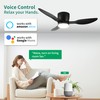 YLIEHS 42-Inch Smart Flush Mount Ceiling Fan with Lights, Remote
