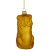 Northlight Sitting Lion Glass Christmas Ornament - 2.5" - Gold