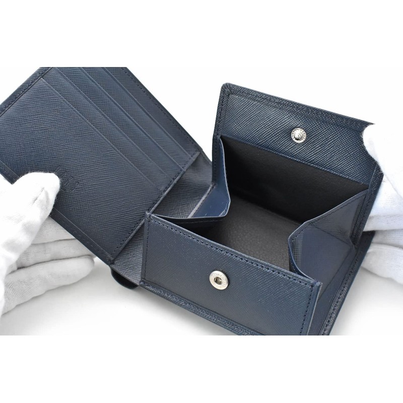 Ducks Checker Emboss Bi-Fold Wallet, navy