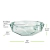 Couronne Company G7590 Origami Recycled Glass Bowl, 10", Clear, 1