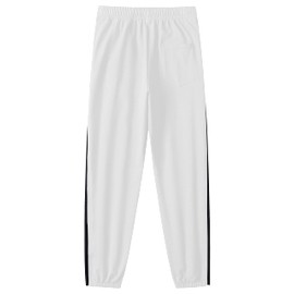 Chrisuno Mens Tearaway Pants Tear Away Sweatpants Basketball High Split Snap Button for Men Loose Fit Casual Workout White L