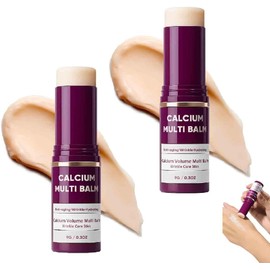 BáLsamo Multiusos De Calcio,Palillo multi bálsamo de volumen de calcio,Barra Hidratante De ColáGeno,Crema Reparadora e Hidratante Intensiva para Labios,Apto Para Ojos,Cuello Y Rostro (2 piezas, 9g)