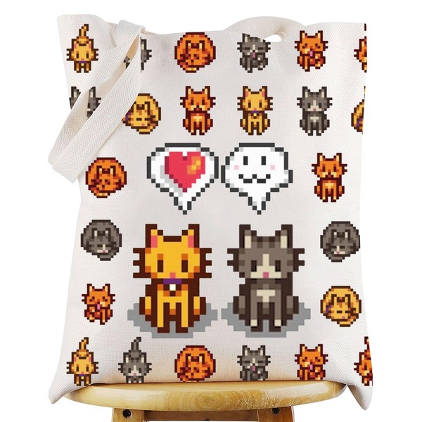 WZMPA Farm Gaming Tote Bag Cat Lover Gift Simulation Game