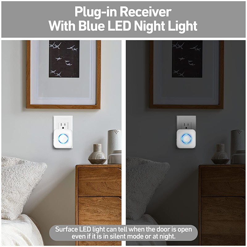 Door Chime, Satisure Wireless Door Open Contact Sensor Alarm Chime
