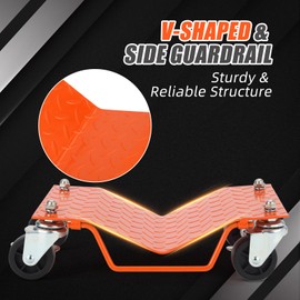 GarveeTech Car Dolly Set of 4, Car Wheel Dolly with Security Lock, 6000 LBS Capacity Wheel Dollies for Moving Vehicles