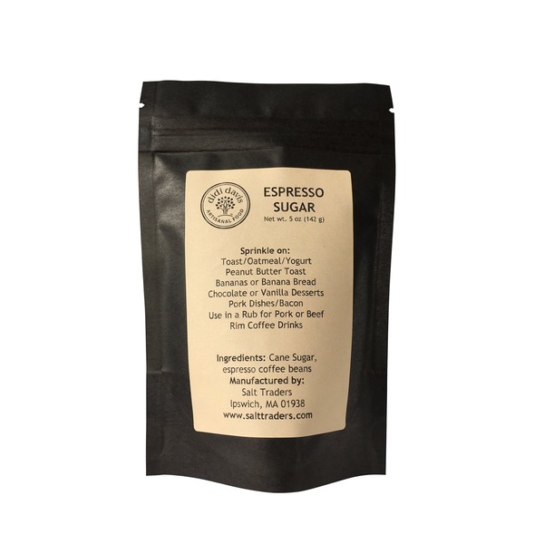 didi davis food Espresso Flavored Cane Sugar - 5 oz Rice Paper Zip Bag