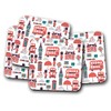 4 Set - London Pattern Coaster - Red Bus Big