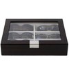 Tech Swiss Sunglasses Eyeglasses Storage Display Case 6 XL Compartments