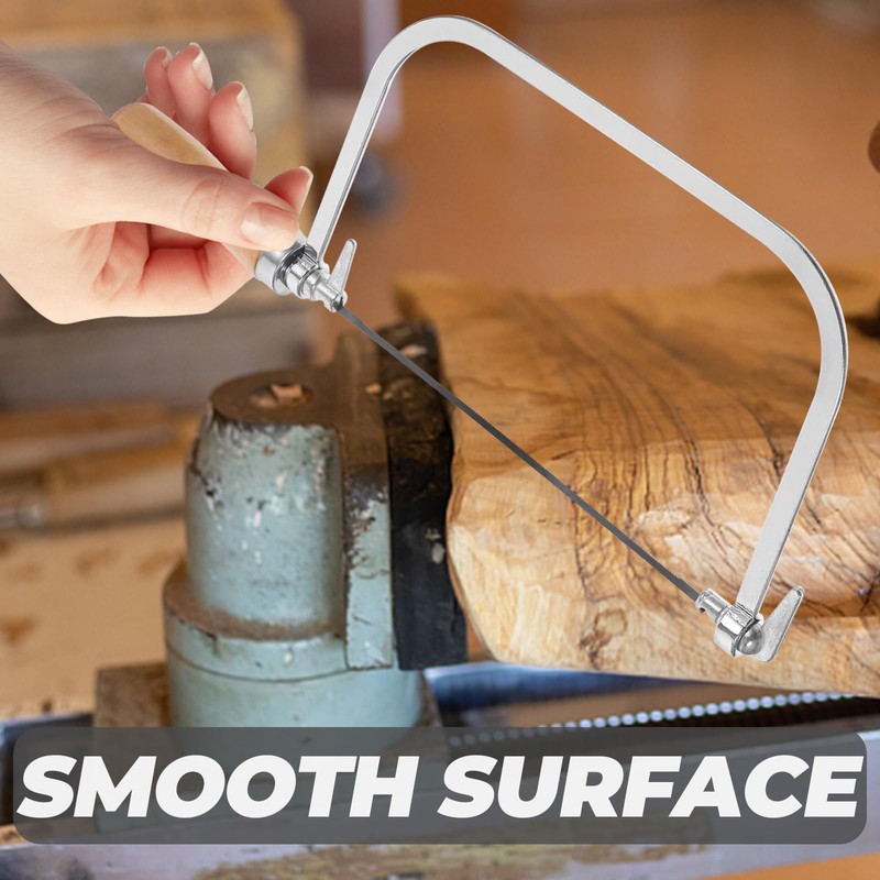 DOITOOL 5-Inch Deep Coping Saw Frame and 5 Replacement Blades