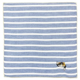 プレーリードッグ 刺繍ガーゼパイルハンカチ にゃっす! TIS-002