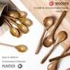Hefild 7 PCS Wooden Spoons for Eating, 7 inch Wooden