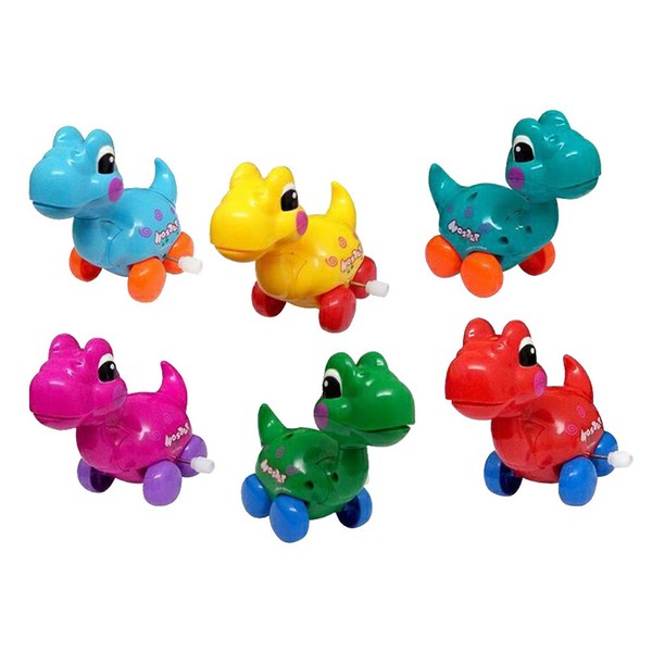 Balacoo Wind up Toys Dinosaur Toys: Cartoon Clockwork Toy Set Educational Toddler Toy Dino Toys Gifts for Kids Children 6pcs (Random Color)