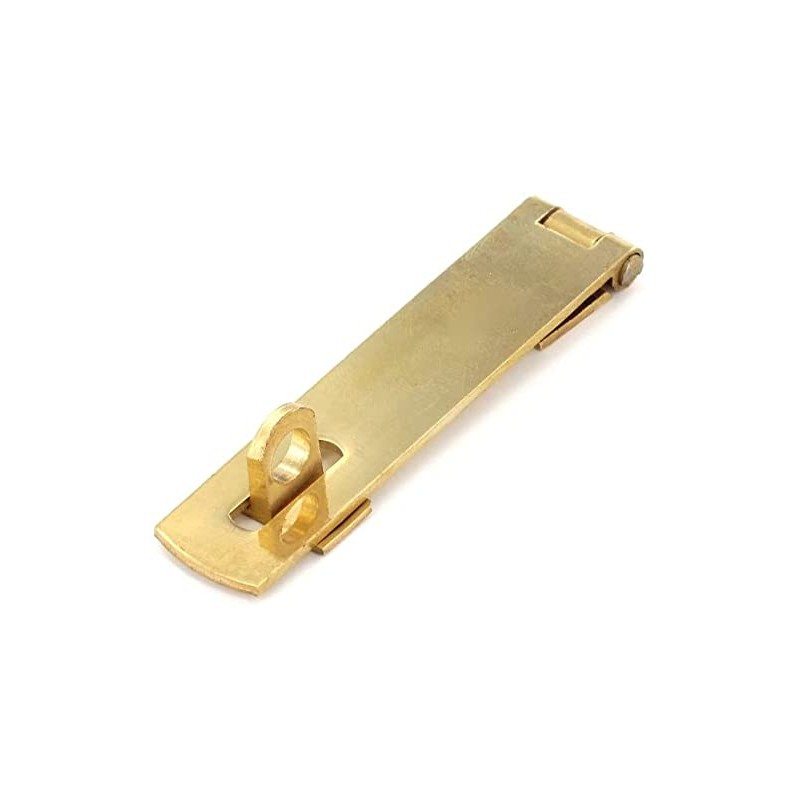 Merriway BH07773 Brass Hasp & Staple Polished & Lacquered 4