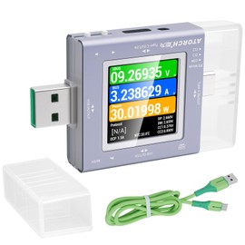 Ransanx USB Tester Power Meter DC 0-50V 6.5A 325W Digital Multimeter PD 3.0 Type C Voltage Current Tester with Dual Interface，for PD 2.0/3.0，QC 2.0/3.0、PPS 、MTK 、AFC、FCP、SCP、HISCP、VOOC、SVOOC etc