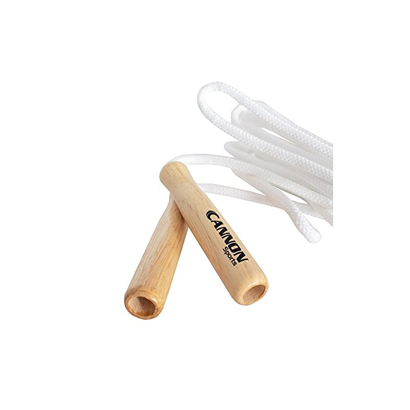 Cannon Sports Lightweight Polyester Jump Ropes with Wooden Handles, 9.5-Feet