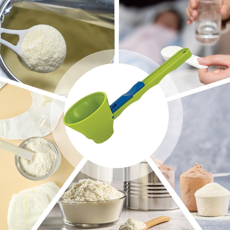 Measuring Spoon Funnel, 2 In 1 Sliding Scoop Funnel, Powder