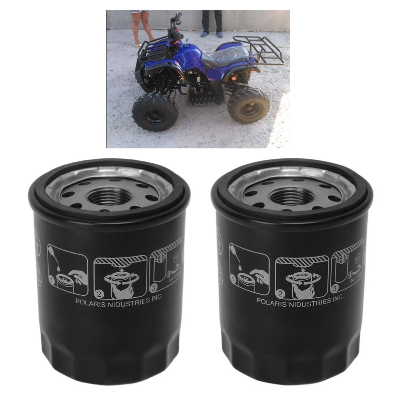 2PCS Oil Filter 2540086 Oil Cleaner Steel Cylindrical Replacement for