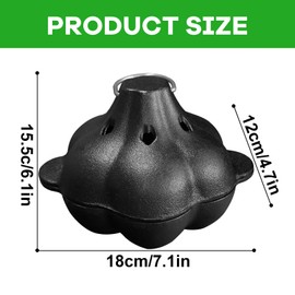 Garlic Roaster & Cast Iron Garlic Roaster, Garlic Roster Baker, Smoker Box