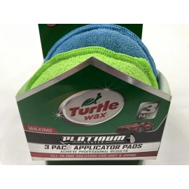 Turtle Wax TW-WS101 Platinum Series 5" Waxing Wax Applicator Pads, Pack Of 3