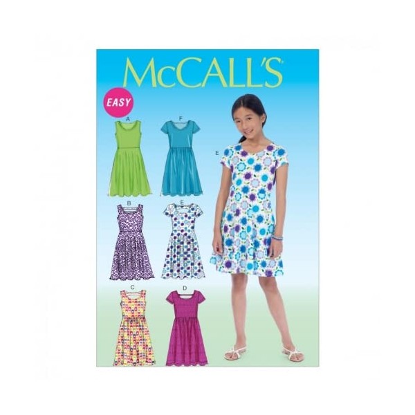 McCall's Childrens Easy Sewing Pattern 7079 Simple Summer Dresses