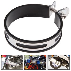 Auzkong Motorcycle Exhaust Bracket Universal Exhaust Bracket Clip Support Muffler, Bracket Attach Pipe Bracket Tape 1Pcs (100-115mm)