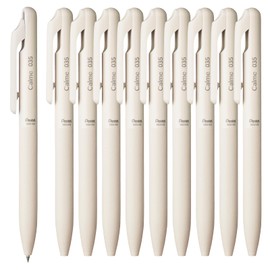 Pentel Ballpoint Pen, Calme 0.35mm, Beige, 10 Count BXA103H-A(10)