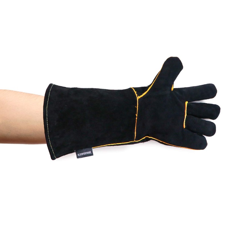 Sporting Style Animal Handling Gloves Bite Proof Reinforced Leather for