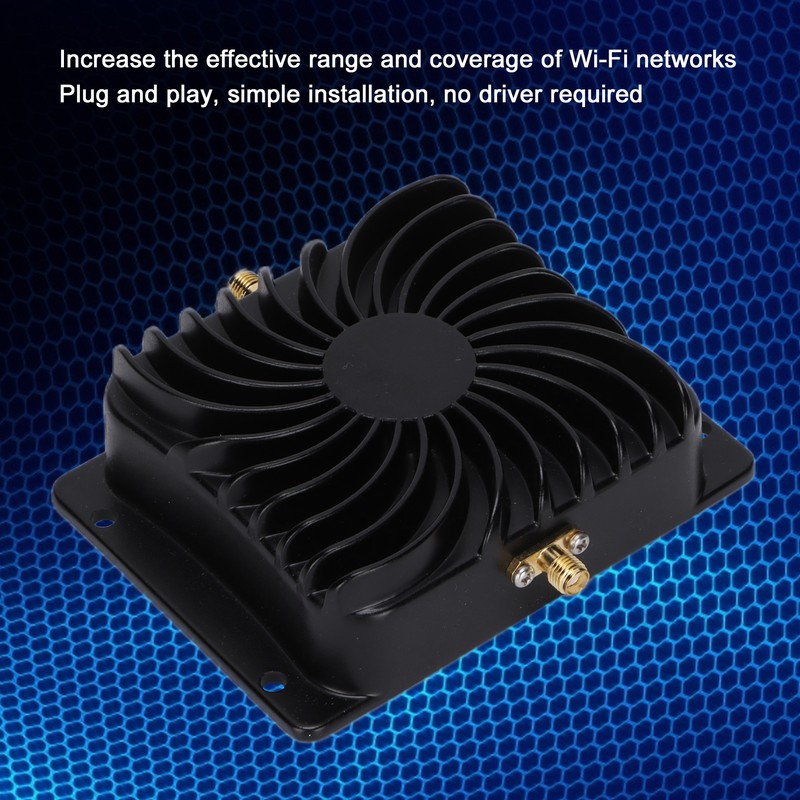 WiFi Range Extender Black Spiral Fan Shaped Wireless Signal Amplifier