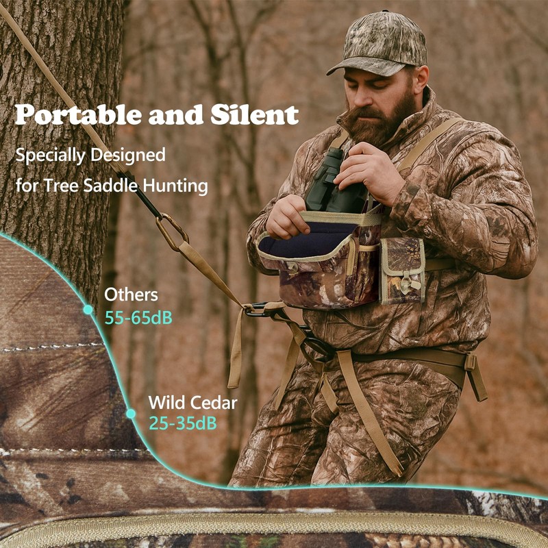 Wild Cedar Binocular Harness Chest Pack with Rangefinder Pouch, Bino