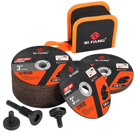 SI FANG 25 Pieces 3" Cutting Disc with 1/4" Mounting Arbor for Grinder Cutting Disc Metal Grinder with Bag for Rotary Tool Drill