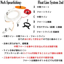 NoA Float Line System 2nd Stringer SET Fish Poke Harpoon Diving Moly Poke Harpoon Poke Spearfishing Underwater Gun Spearfishing Diving