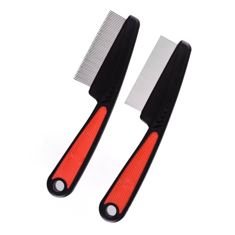 Msloosily 2 Pieces Dandruff Comb, Stainless Steel Fine Tooth Comb