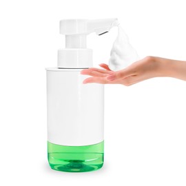 Mamiddle Automatic Soap Dispenser with Sensor Infrared Soap Dispenser Electric IPX5 Waterproof Type-C Charging with Sensor Infrared Motion Sensor for Kitchen and Bathroom (Foam Type - White Acrylic)