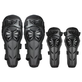 GES Knee Pads Motorcycle - 4Pcs Adult Knee/motorcycle elbow pads/Adjustable Knee Cap Pads Protector Elbow Armor for Motorcycle Cycling Racing