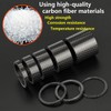 Qrity 4Pcs Bicycle Headset Spacers, Carbon Fiber Bike Handlebar Spacers
