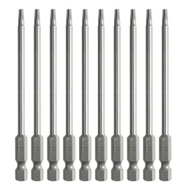 PTSLKHN 10PCS T15 Torx Screwdriver Bit Sets, 4‘’Length Magnetic Security Torx Bits Set (10, T15-4inL)
