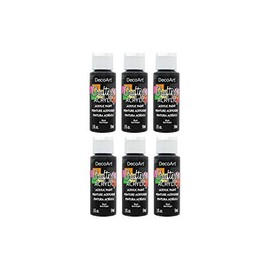 Decoart PAA05501 Crafter's Acrylic Paint 2oz Black 6pc