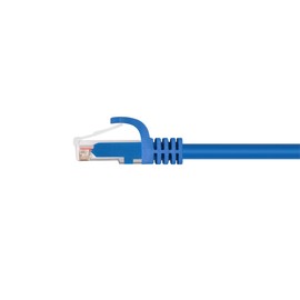 Monoprice Cat5e Ethernet Patch Cable - Snagless RJ45, 24AWG Stranded Pure Bare Copper Wire, 350Mhz, UTP, 14 Feet, Blue - Flexboot Series