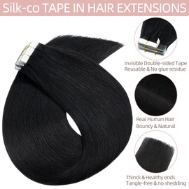20 + 40 Pieces Real Hair Tape Extensions