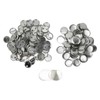 100 Sets Blank Button Badge Parts Set Round Shape Rust