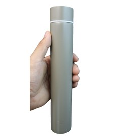 Thermos Flask, Stainless Steel, Super Slim, 25.5 x 4.5 cm, 260 ml (Grey)