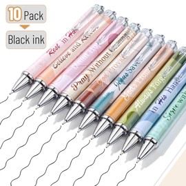 Mr. Pen- Christian Pen Set, 10 Pack, Simple Minimalism, Black Ink, Bible Verse Pens, Christian Pens for Women, Bible Pens No Bleed Through, Ballpoint Pens Ballpoint, Inspirational Pens