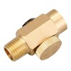 Shiwaki Brass In-Line Air Flow Regulator Valve 1/4" NPT Male