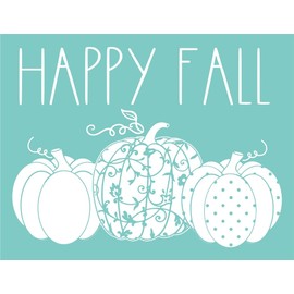 BAOFALI Happy Fall Pumpkins Theme Stencils,8.5x11inch Self-Adhesive Reusable Mesh Silk Screen Stencil for Painting on Wood, Canvas, Paper, Fabric, Walls, Furniture, Crafts Home Decor…